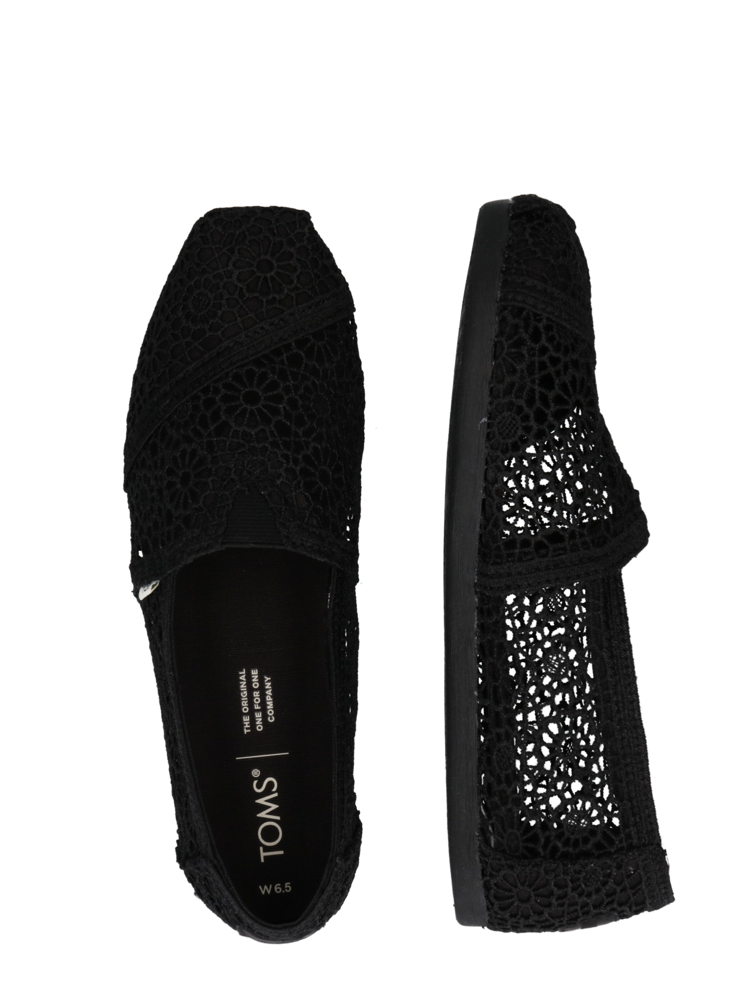 TOMS - Sapato Slip-on 'ALPARGATA' em preto