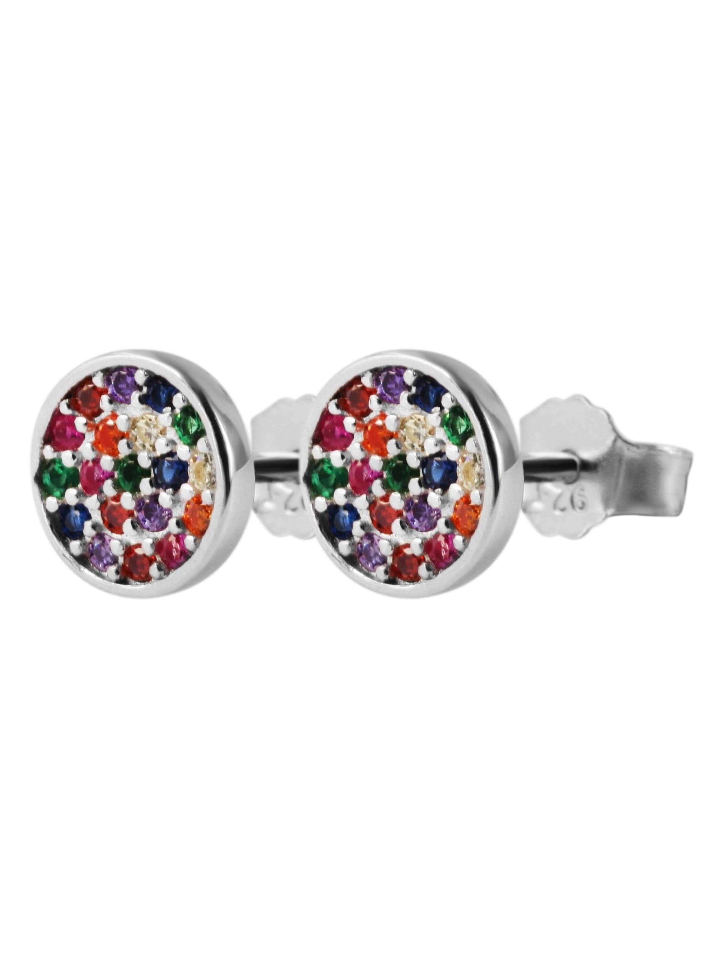 Akzent Earrings 'Bahrai, 925 Sterlingsilber, langlebig' in Silver: front