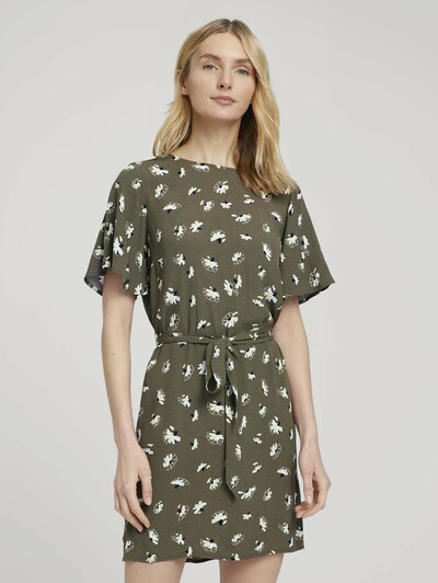 Rochie TOM TAILOR pe albastru închis / kaki / verde stuf / alb, Vizualizare model