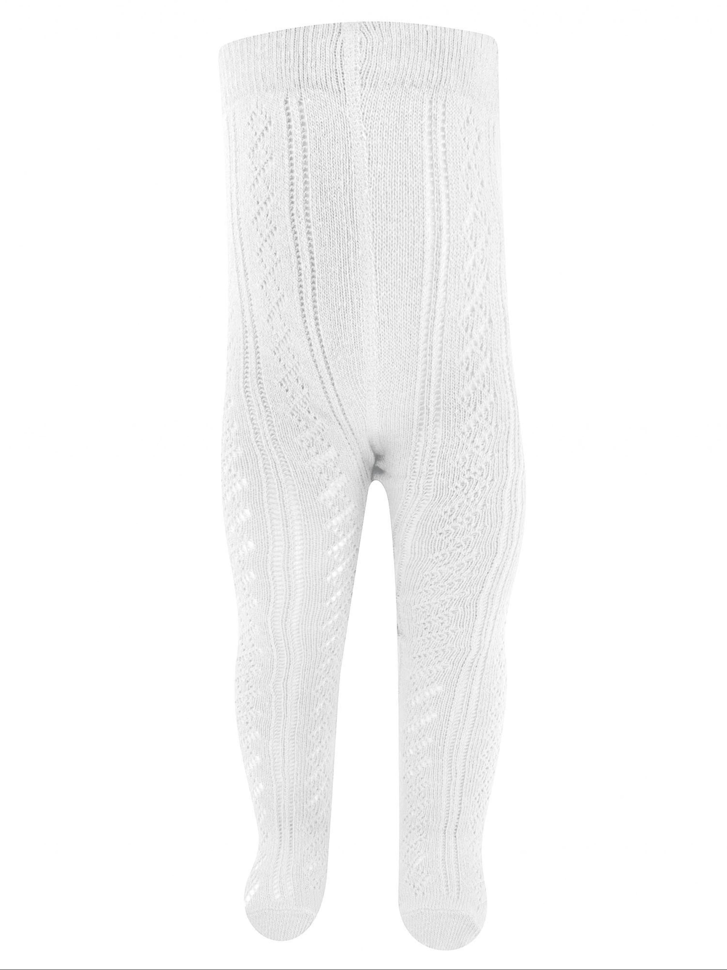 EWERS Чорапогащи 'Traforato' в бяло: отпред