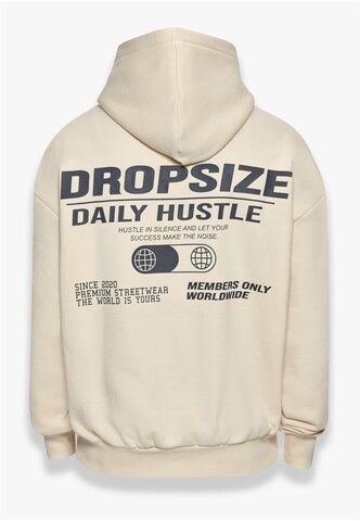 Dropsize Sweatshirt 'Hustle In Silence' in Beige