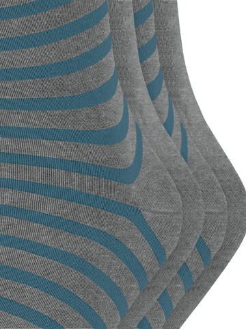 ESPRIT Socks 'Fine Stripe 4-Pack' in Grey