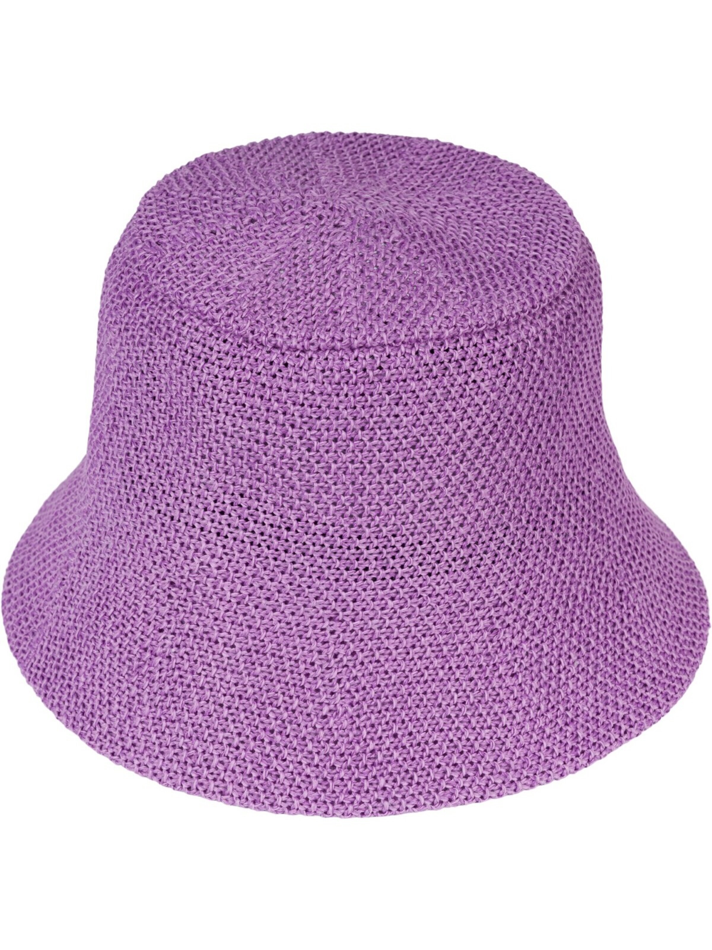 styleBREAKER Hut 'Fischerhut aus Papierstroh - Knautschhut'‌‌‌‌‌‌‌‌‌‌ in Lila