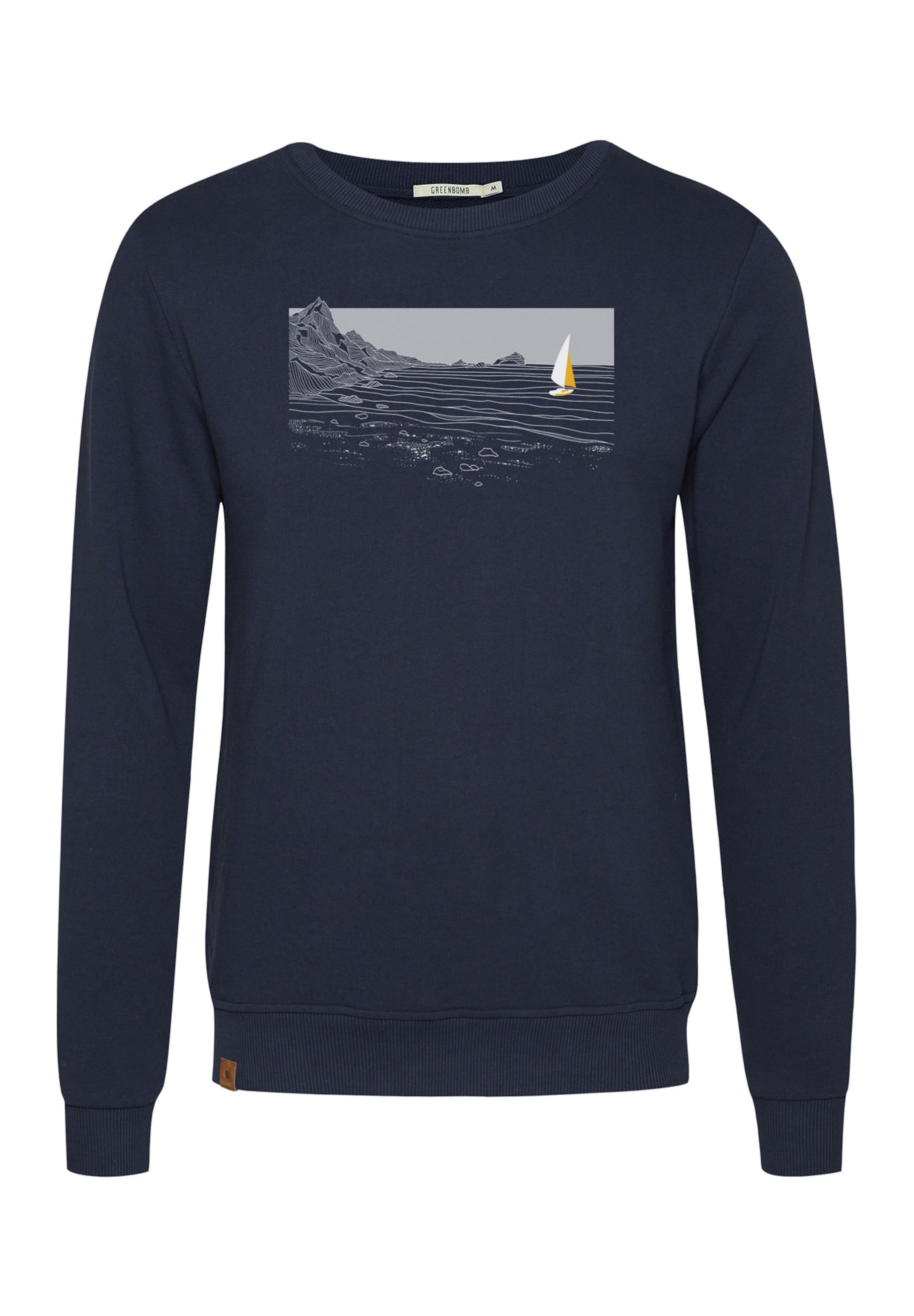 Felpa 'Nature Cliffsail' di GREENBOMB in blu: frontale