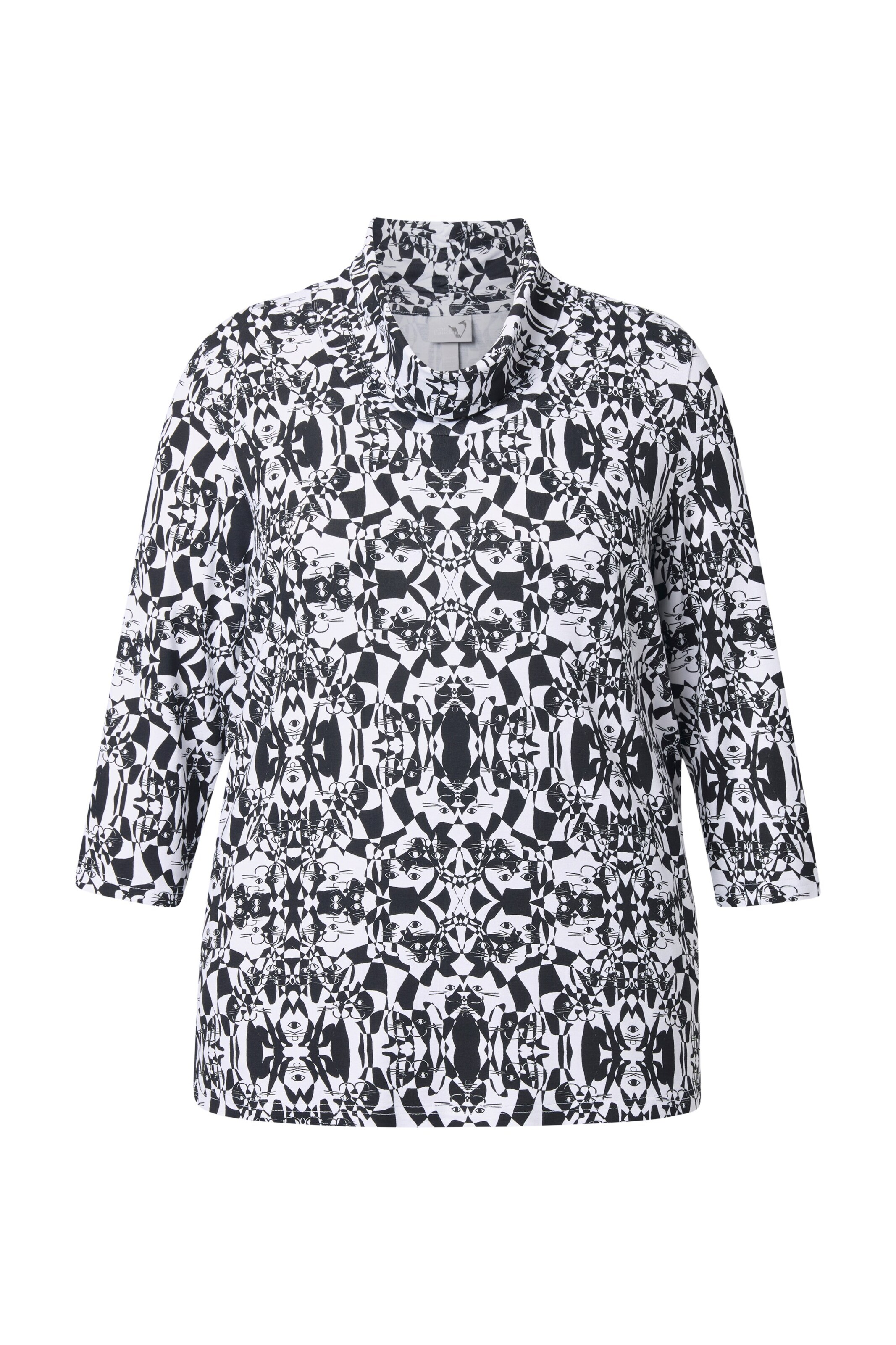 Ulla Popken Shirt in Schwarz: Vorderseite