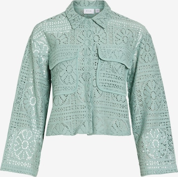 VILA Gebreid vest 'VIMerinda' in Blauw: voorkant