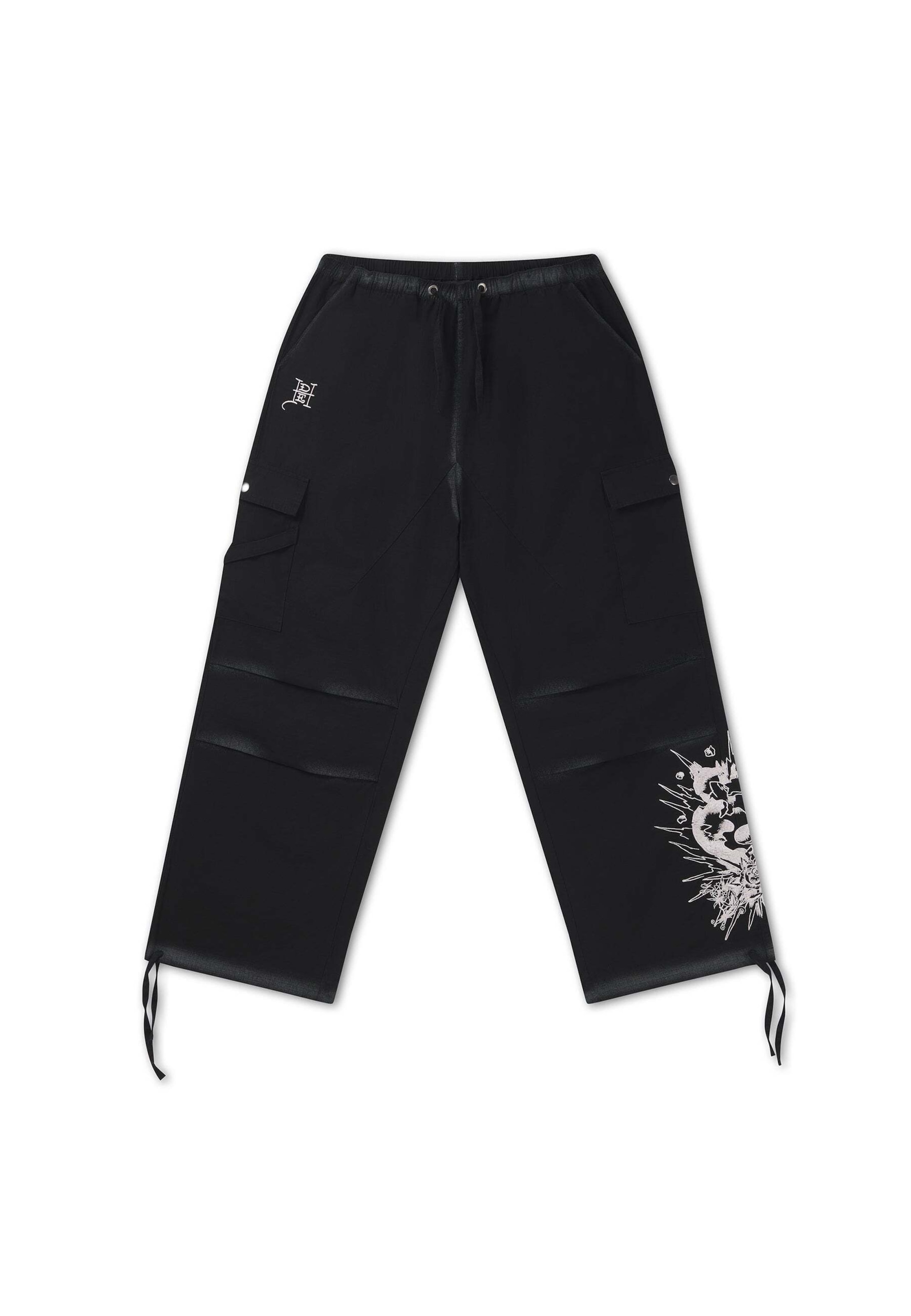 regular Pantaloni funzionali di Ed Hardy in nero: frontale