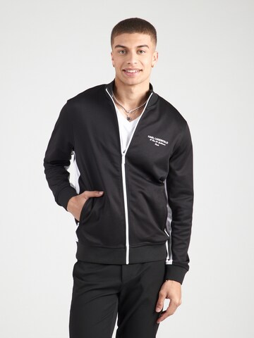 Karl Lagerfeld Sweatjacke in Schwarz: Vorderseite
