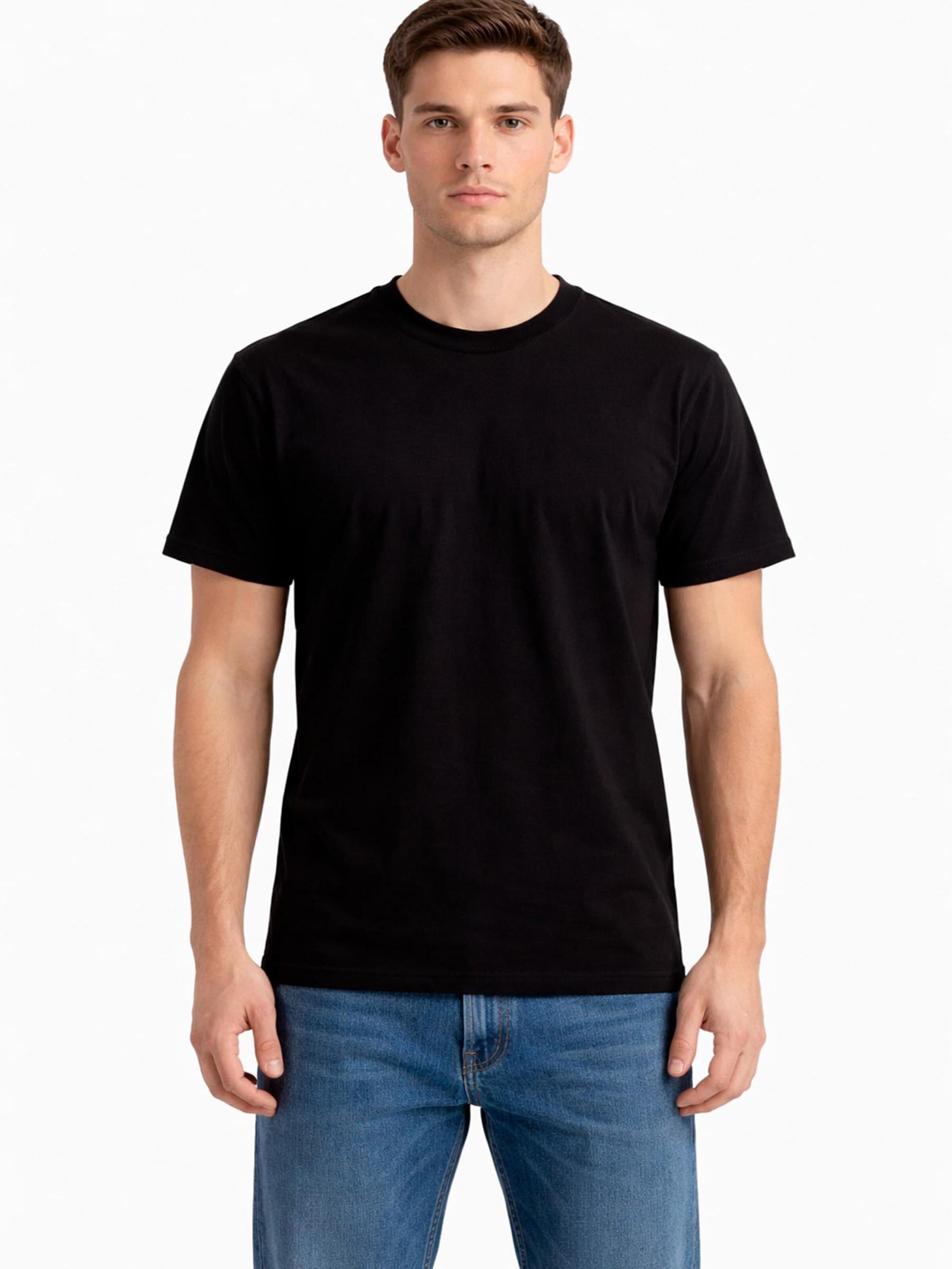 A Question Of (AQO) Shirt '3 Pack Anders Tee' in Zwart: voorkant
