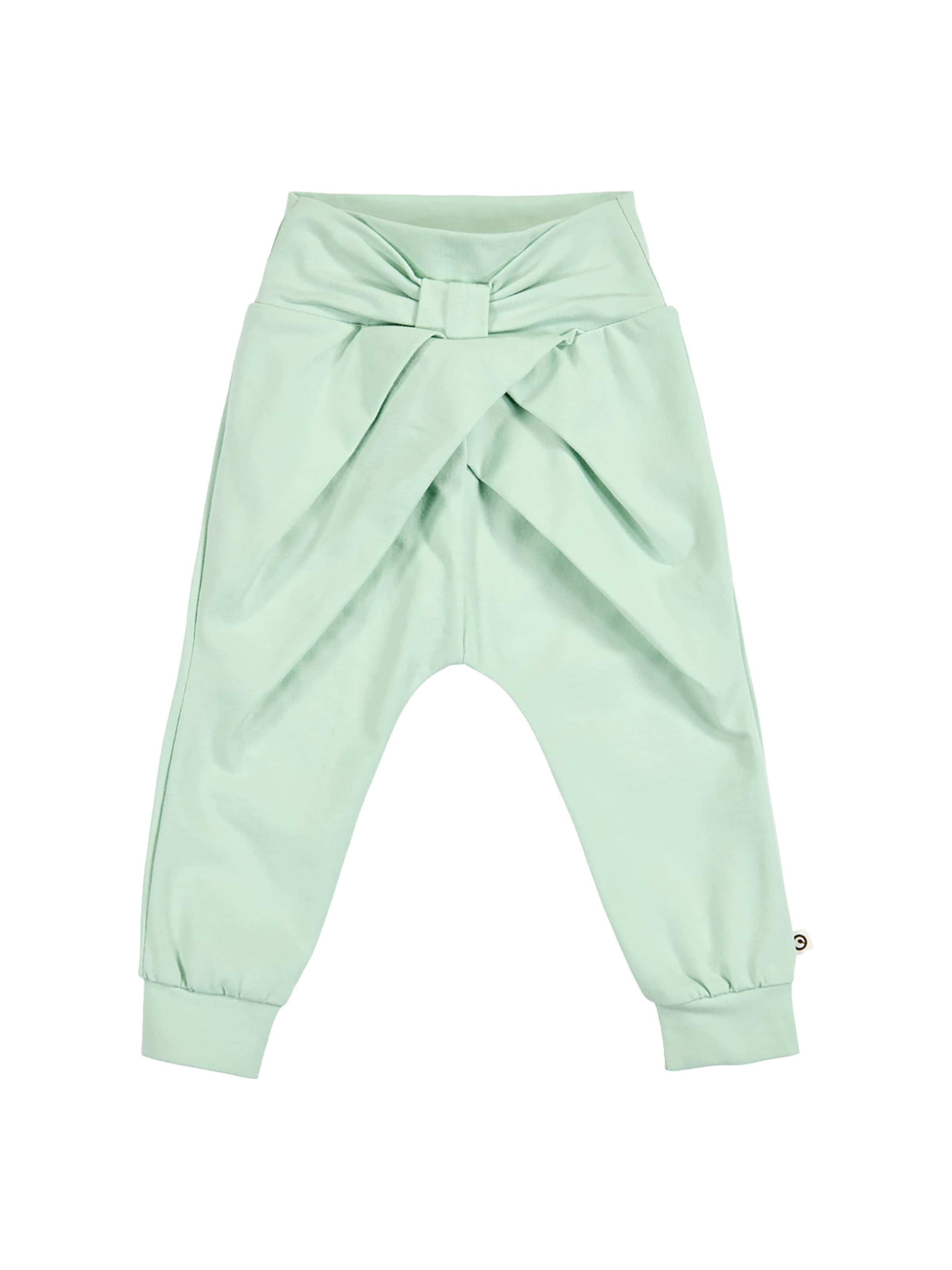 Müsli by GREEN COTTON - Tapered Calças em verde: frente