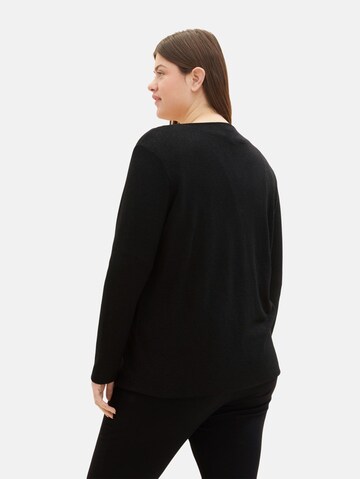 Tom Tailor Women + Knit Cardigan in Black