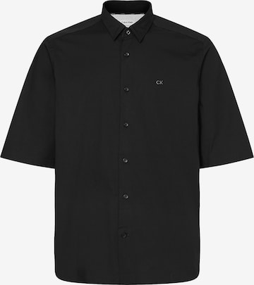 Calvin Klein Button Up Shirt in Black: front