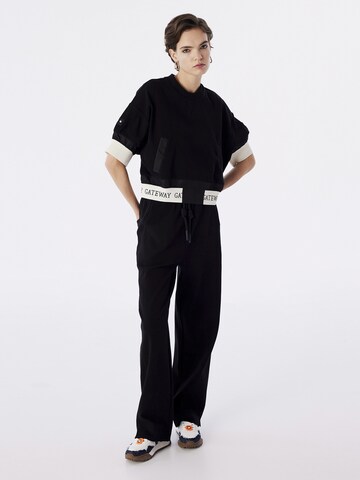 Regular Pantalon Twist en noir