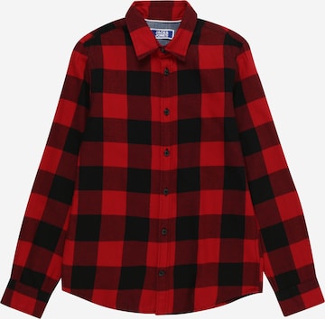 Jack & Jones Junior Button Up Shirt 'GINGHAM' in Red: front