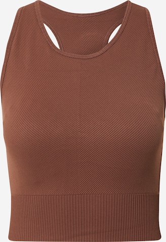 Athlecia Sports Bra 'Flow' in Brown: front