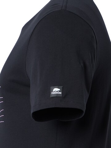 FORSBERG Shirt 'mit Polygonraster-Logo' in Schwarz