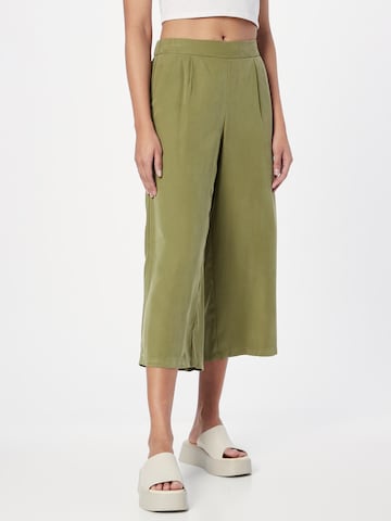 ONLY Wide leg Pleat-Front Pants in Green: front