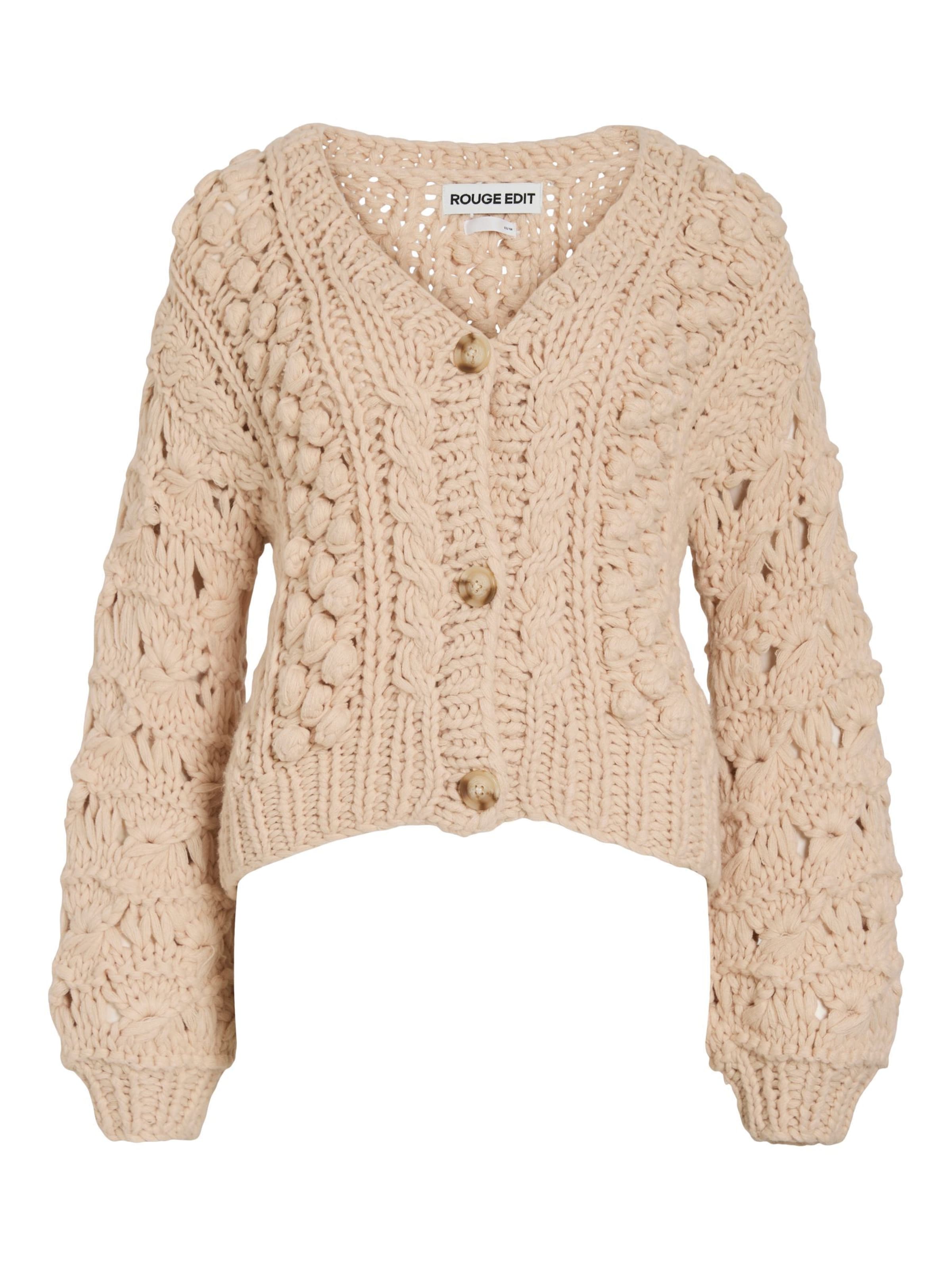 ROUGE EDIT Cardigan i beige: forside