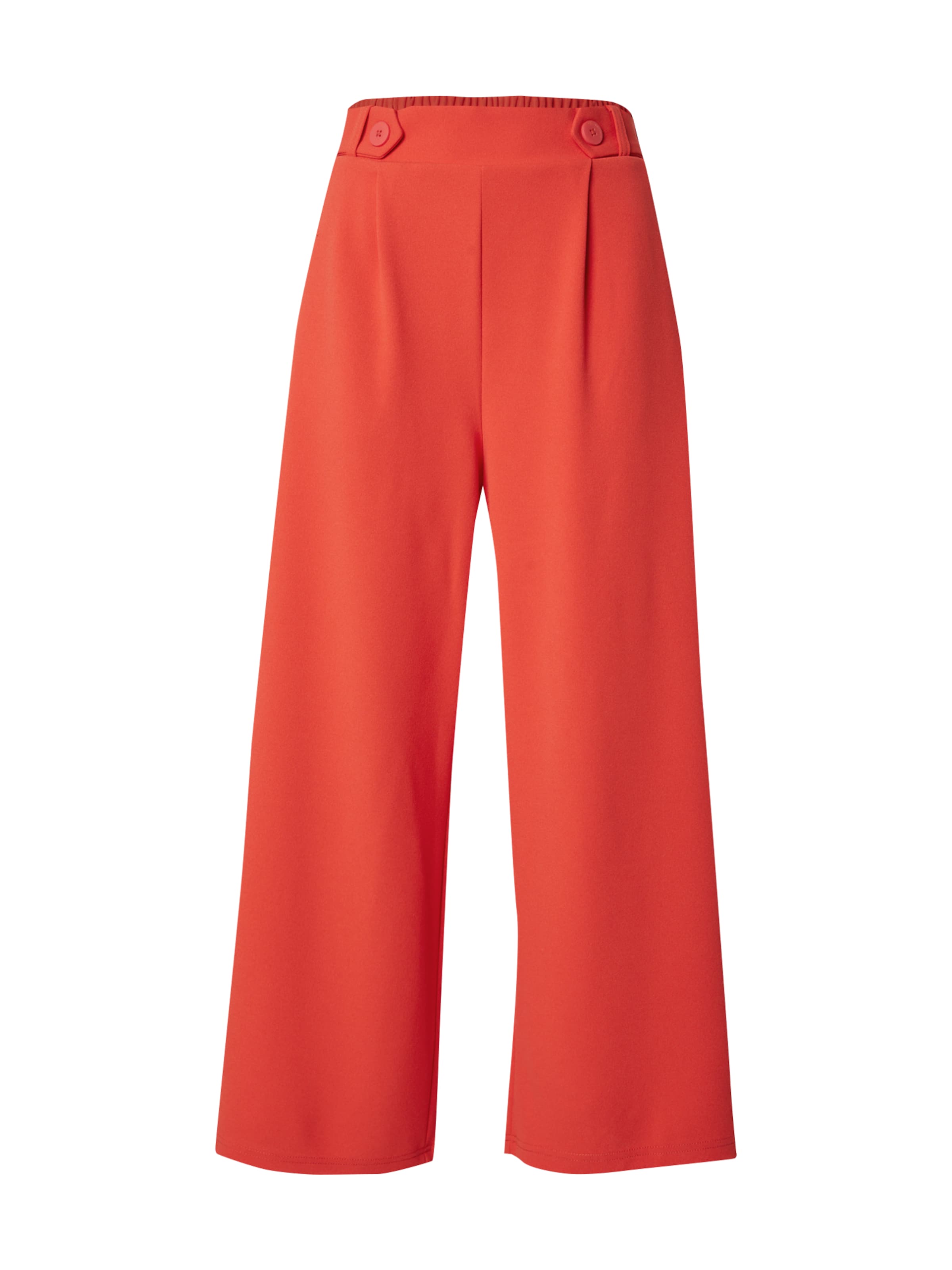 QS Wide leg Pleat-Front Pants in Red: front