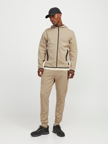 JACK & JONES Sweatvest 'JCOFusion' in Beige