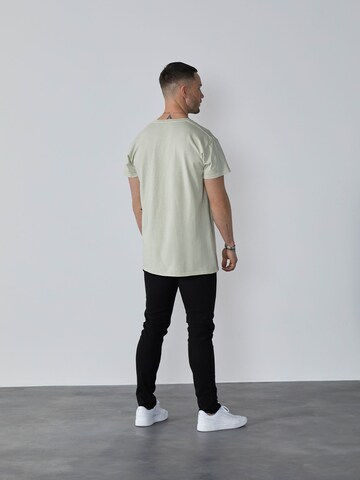 DAN FOX APPAREL Regular fit Μπλουζάκι 'Luke' σε μπεζ