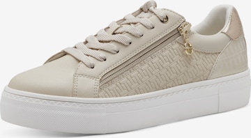 Tamaris Низкие кроссовки в Бежевый: спереди