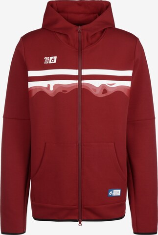 OUTFITTER Zip-Up Hoodie in Red: front