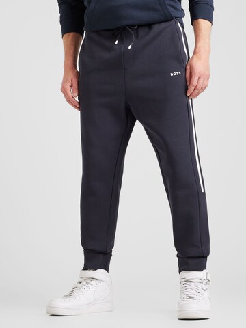 BOSS Tapered Trousers 'Hadikonos' in Blue: front