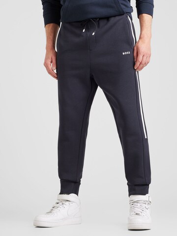 Tapered Pantaloni 'Hadikonos' di BOSS in blu: frontale
