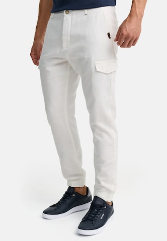 INDICODE JEANS Tapered Chino trousers 'Booth' in White
