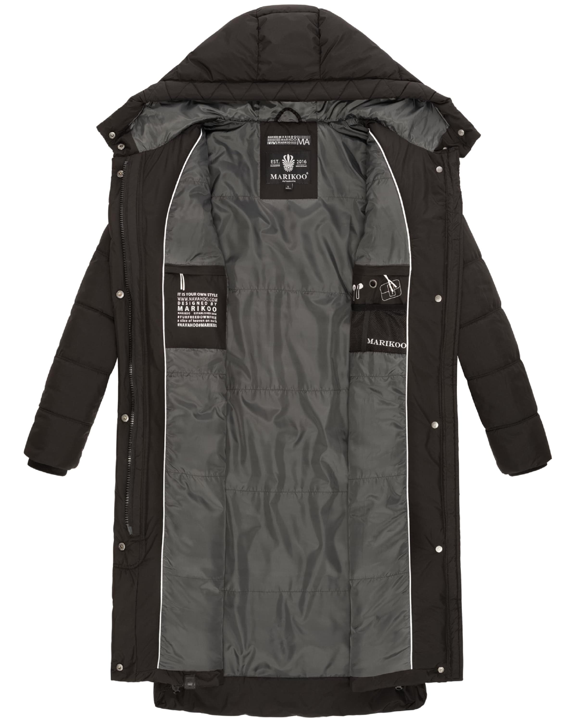 MARIKOO Zimný kabát 'Soranaa' - Čierna