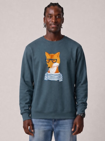 Watapparel Sweatshirt 'Fuchs' in Groen: voorkant
