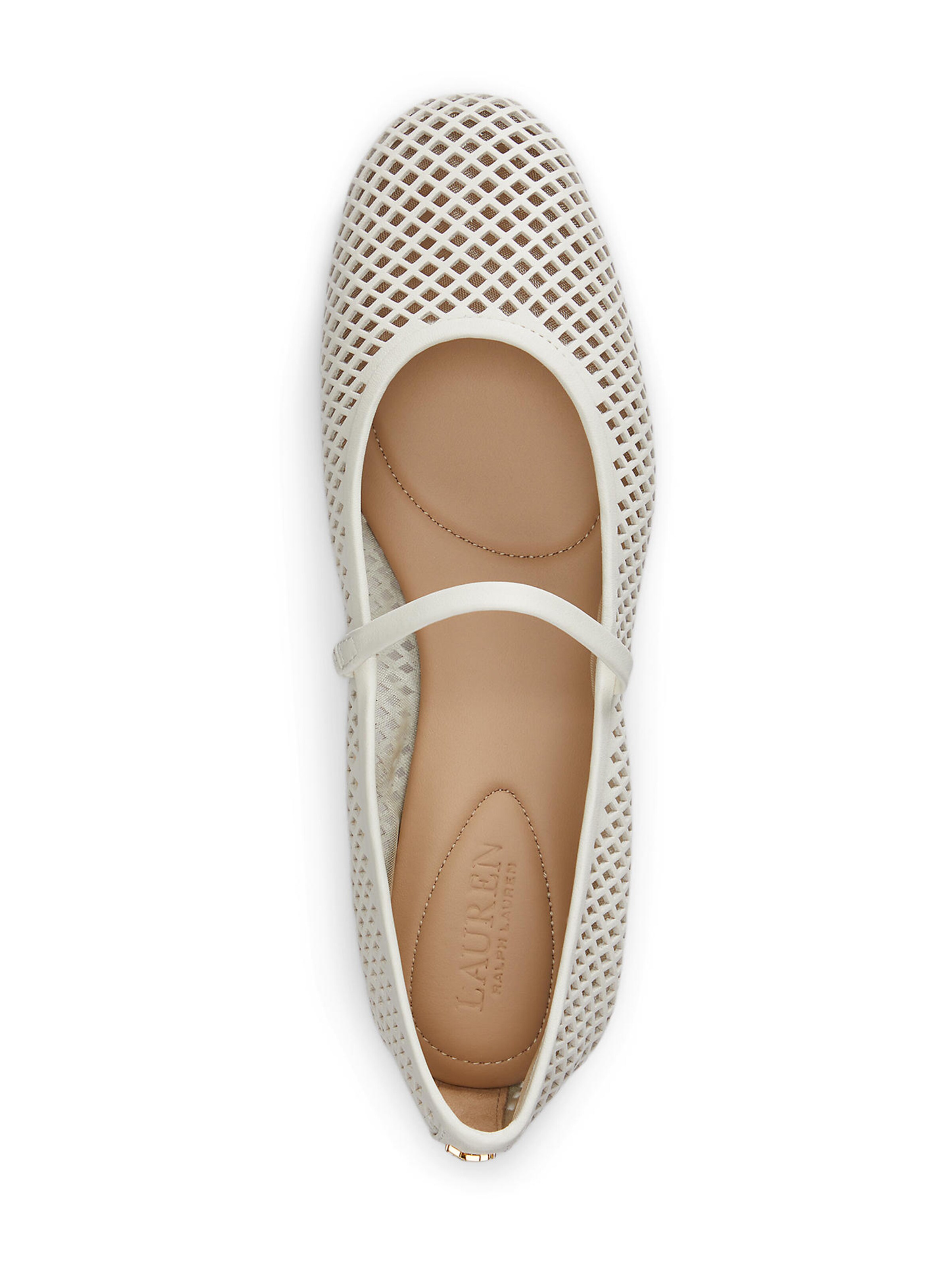 Lauren Ralph Lauren Μπαλαρίνα με λουράκια 'JAYNA' σε λευκό