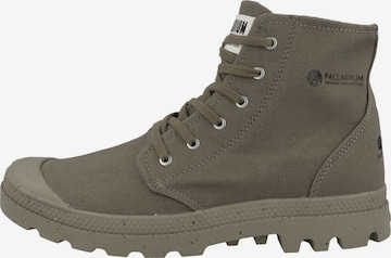 Palladium Lace-Up Ankle Boots 'Pampa' in Green: front