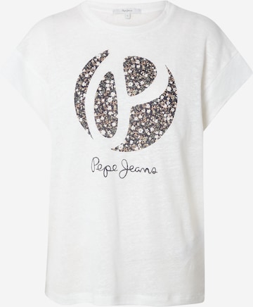 Pepe Jeans T-shirt 'ALICE' i vit: framsida