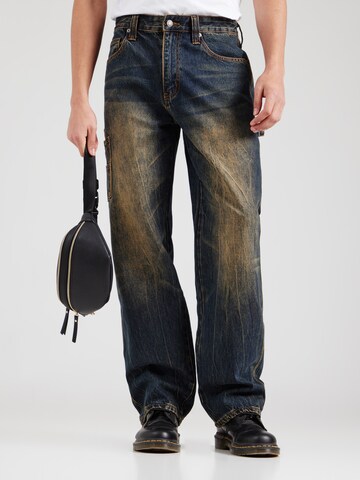 Wide leg Jeans cargo 'GO KIT' di GUESS Originals in blu: frontale