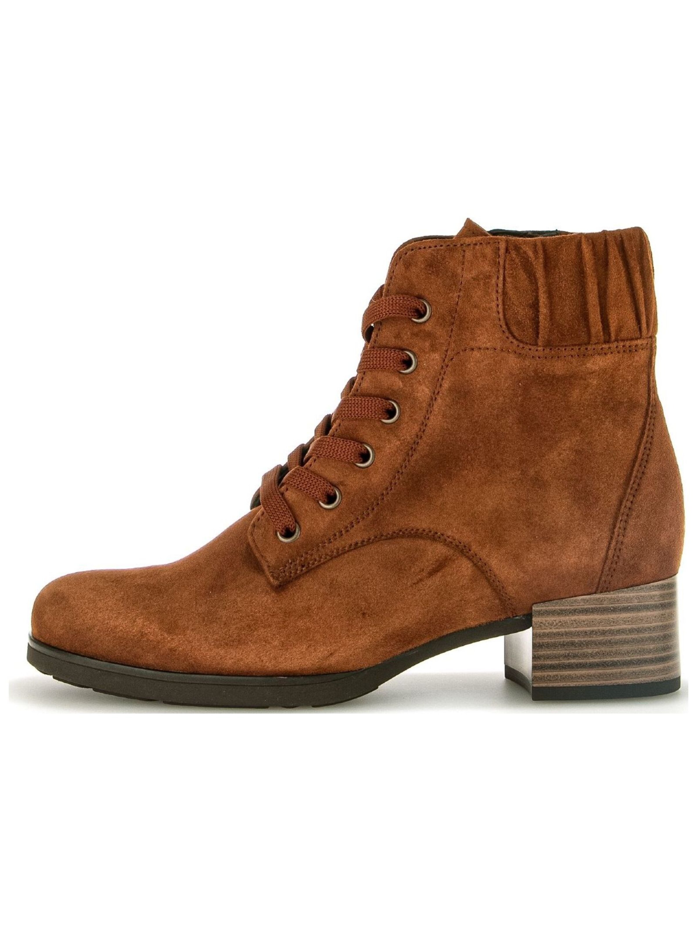 GABOR Lace-Up Ankle Boots in Brown