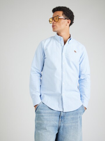 Abercrombie & Fitch Regular Fit Hemd in Blau: Vorderseite