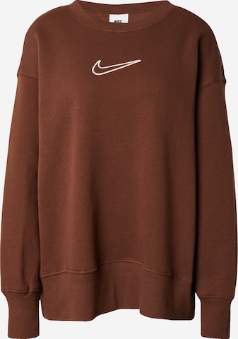 Nike Sportswear Bluzka sportowa 'PHNX FLC' w kolorze brązowy: przód