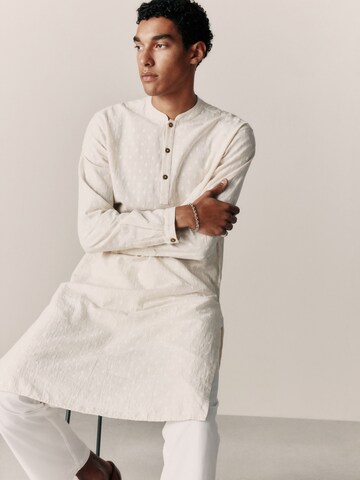 Next Regular fit Button Up Shirt in Beige