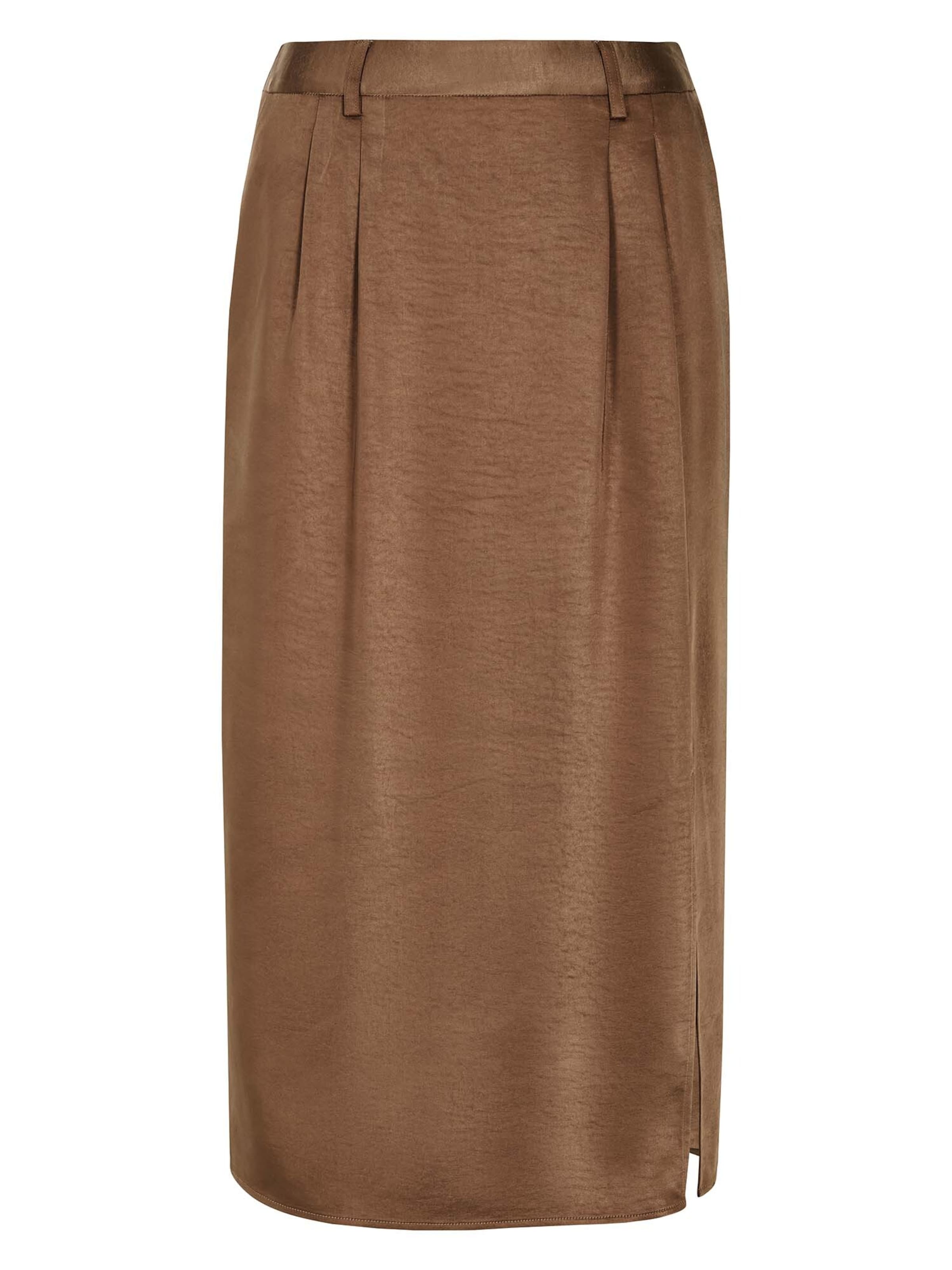 Jupe MADELEINE en marron : devant