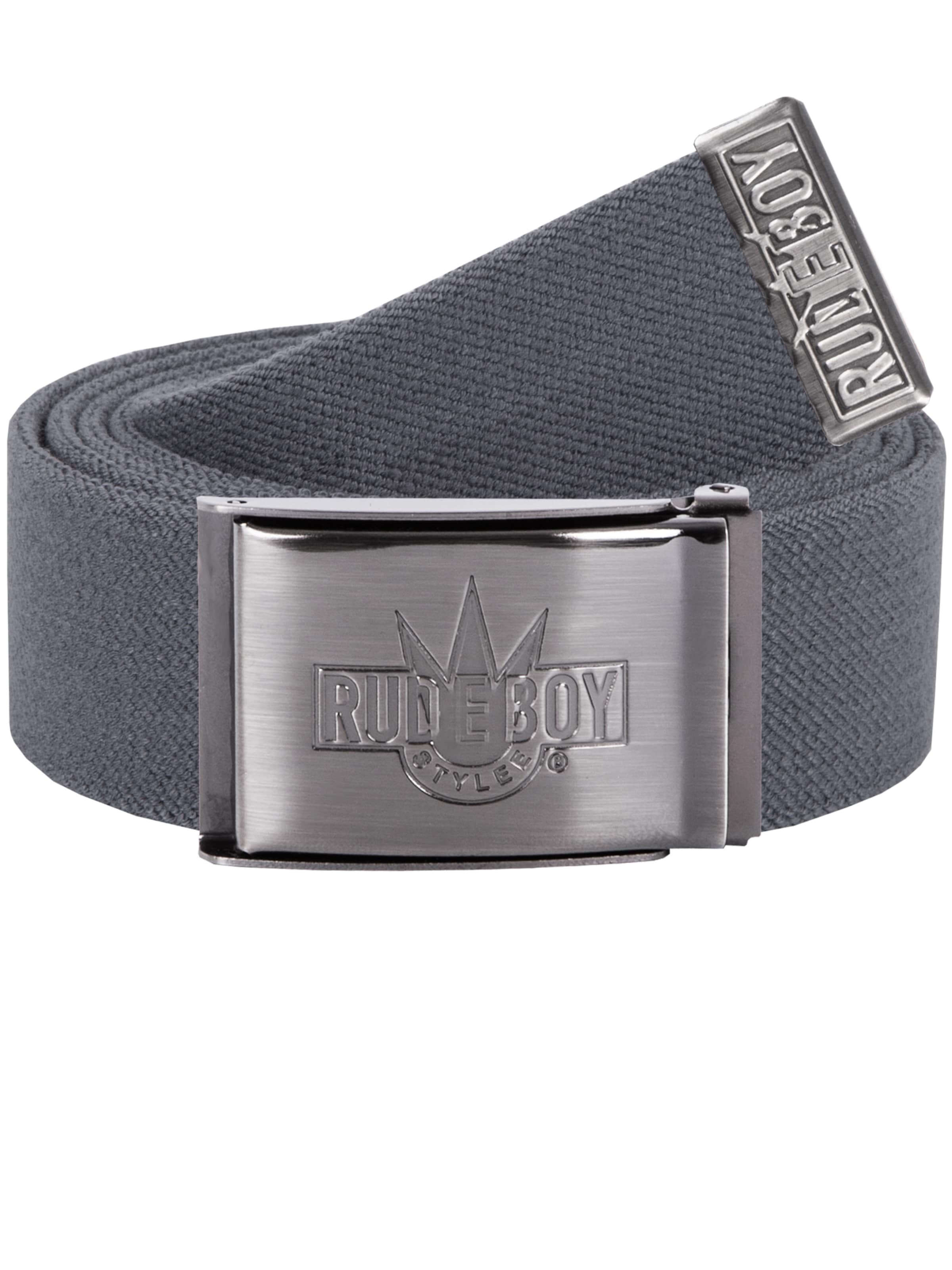 Rudeboy Stylee Gürtel 'Stretch Rudeboy Matt'‌‌‌‌‌‌‌‌‌‌ in Grau: Vorderseite