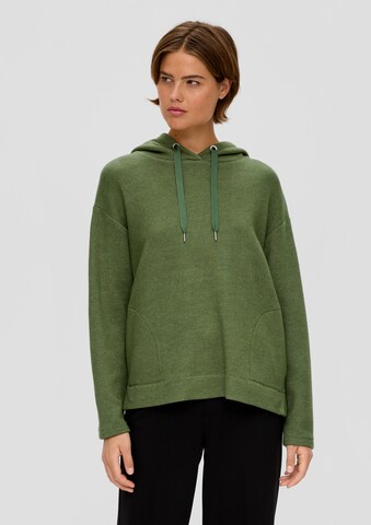 s.Oliver Sweatshirt in Groen: voorkant