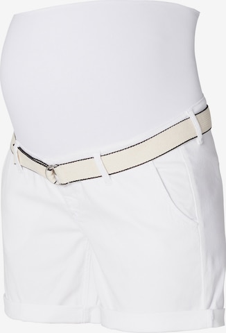 Noppies Normalny krój Spodnie 'Leland' w kolorze biały: przód