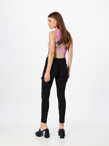 Pieces Petite Skinny Cargobroek 'SKIN' in Zwart