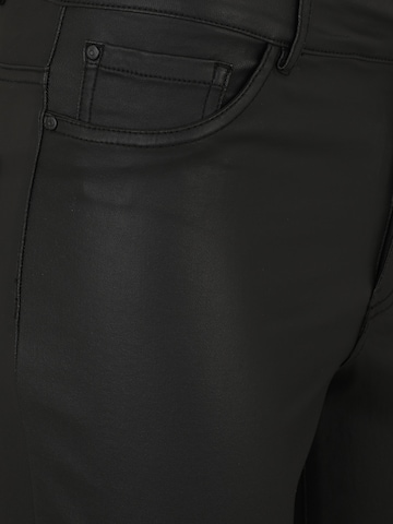 JDY Petite - Pierna ancha Pantalón 'JDYTHUNDER' en negro