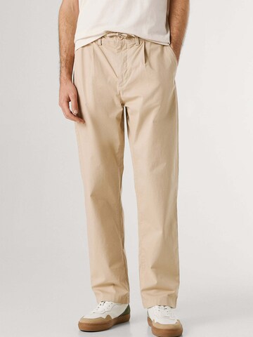 Pepe Jeans Loosefit Hose in Beige: Vorderseite