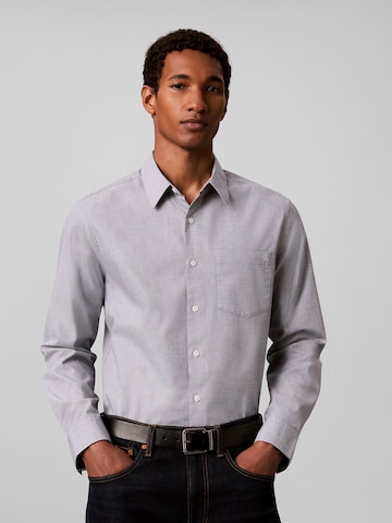 Calvin Klein Regular fit Button Up Shirt in Blue: front