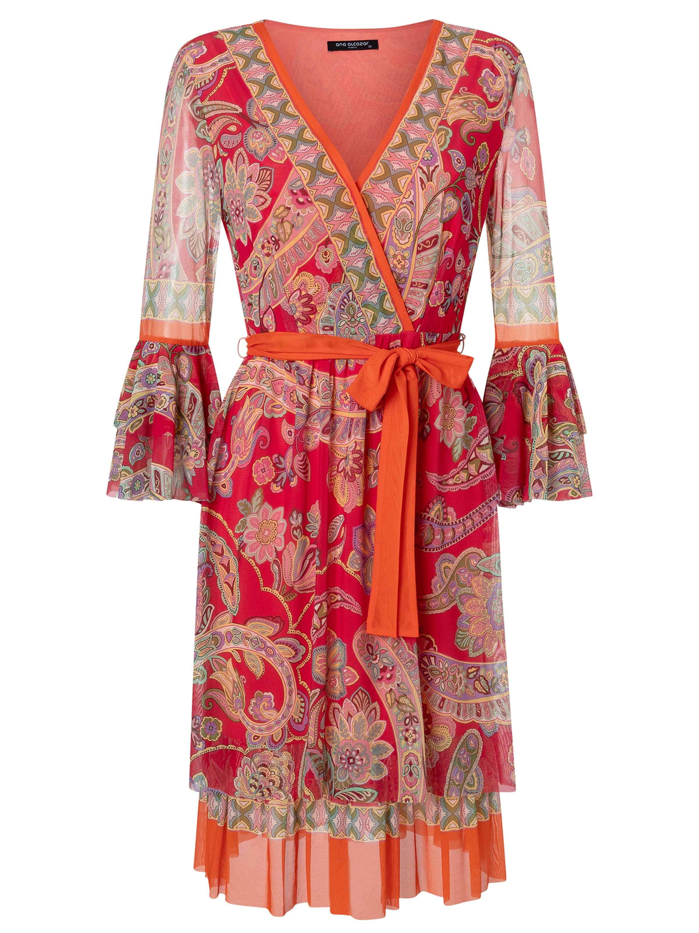 Ana Alcazar Jurk 'Zetara' in Rood: voorkant