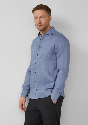 s.Oliver Regular fit Button Up Shirt in Blue